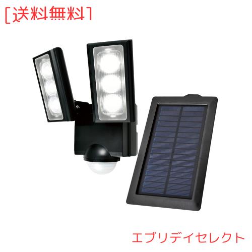 エルパ (ELPA) ソーラー式 センサーライト 2灯 (白色LED/防水仕様) 屋外 センサーライト 足元 (ESL-312SL)