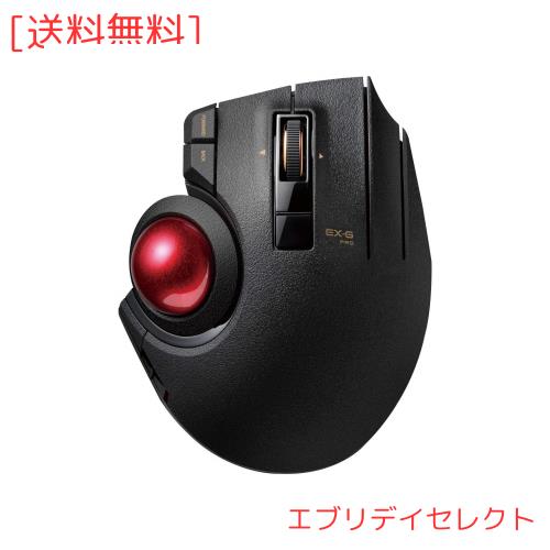 エレコム トラックボールマウス/親指/8ボタン/有線/無線/Bluetooth/ブラック