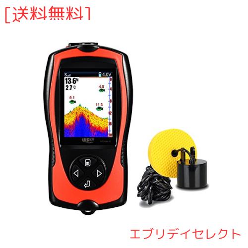 LUCKYLAKER 魚群探知機 ポータブル 魚探 バス ぎょたん探知機 ポータブル 魚群 探知機 ワカサギ魚探の通販は