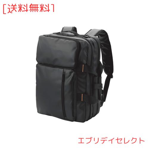 エレコム ビジネスバッグ 3WAY(リュック・手提げ・ショルダー) 二気室 15.6inchPC対応 撥水 キャリーホルダー付 ブラック BM-F04XBKの通販は 7,170円