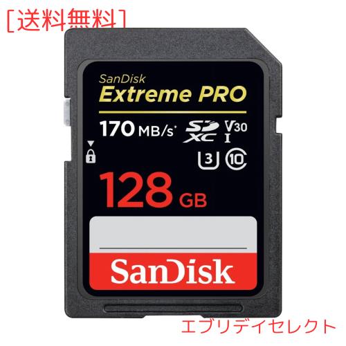 SanDisk サンディスク Extreme Pro SDXC 128GB カード UHS-I 超高速U3 V30 Class10 4K対応［並行輸入品］