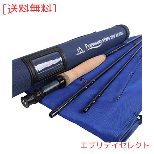 M MAXIMUMCATCH Maxcatch Nymphフライロッド4ピースIM10黒鉛フライフィッシングロッドチューブ持って (2wt 10ft 4Piece（Performance Nym