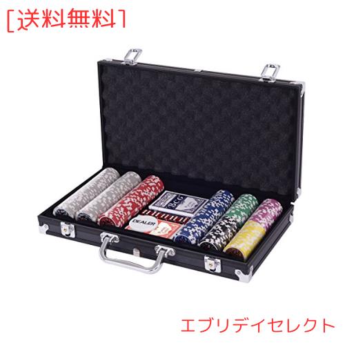 Costway ポーカーチップ チップ 300枚 ポーカーセット カジノチップ