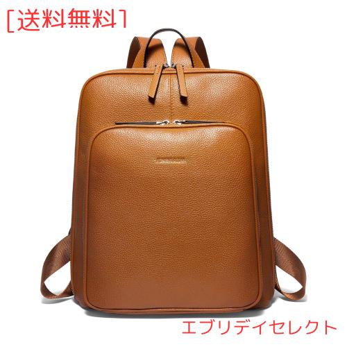 [Enmain] ビジネスリュックレディース レザー 本革 3way バックパック 女性用 ショルダー 軽量 大容量 防水 大人 通勤 通学 旅行 ブラウ