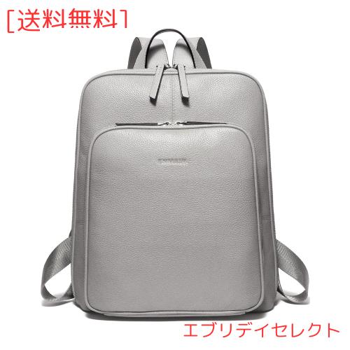 [Enmain] 3way リュックレディース 本革レザー ビジネス バックパック 女性用 ショルダー 軽量 大容量 防水 大人 通勤 通学 旅行 グレーA