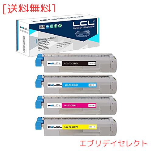 LCL OKI用 TC-C3B TC-C3BK1 TC-C3BC1 TC-C3BM1 TC-C3BY1 C844dnw C835dnwt C835dnw C824dn (4色セット ブラック シアン マゼンタ イエロ