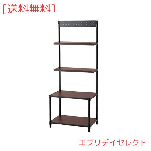 ドウシシャ ルミナス ノワール ラック 壁面収納 4段 幅60 奥行40