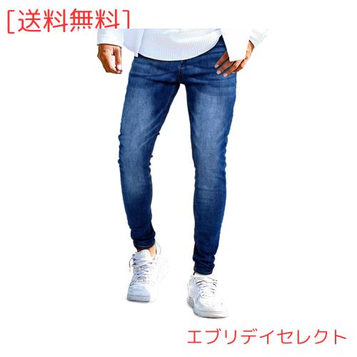 [GINGTTO] ジンット デニムパンツ メンズ ストレッチ スキニー 夏 テーパード カジュアル ブルー 28の通販は 4,703円