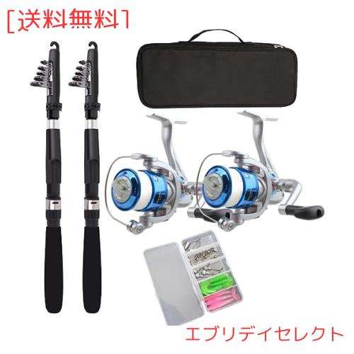 CAMPSTORS 釣りセット 初心者 2本の2.1M釣り竿セットフィッシング 海釣りセット コンパクトロッド 入門セット スピニングリール 炭素ロッの通販は 5,622円