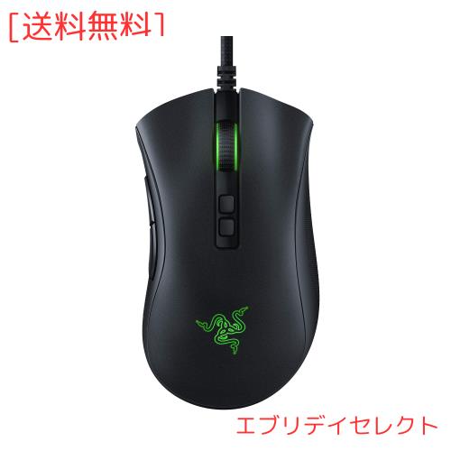 Razer DeathAdder V2 ゲーミングマウス 右手エルゴノミック形状 Focus+センサー 20000DPI 軽量82g 光学スイッチ 8ボタン 柔らかい布巻ケ
