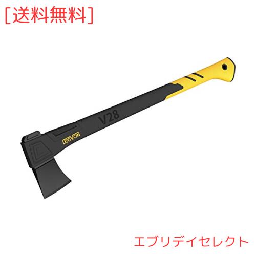 LEXIVON 斧・斧 キャンプ ・手斧、枝打ち用斧、71.1cm (28インチ) 軽量ガラス繊維強化プラスチックのハンドル＆人間工学に基づいたTPRグ