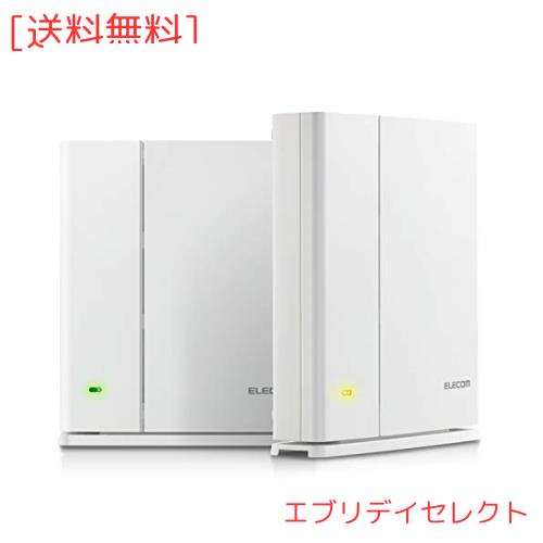 エレコム メッシュ WiFiルーター 無線LAN 親機＋中継器セット 11ac 1733＋800Mbps IPv6（IPoE）対応 日本メーカー WMC-2HC-W