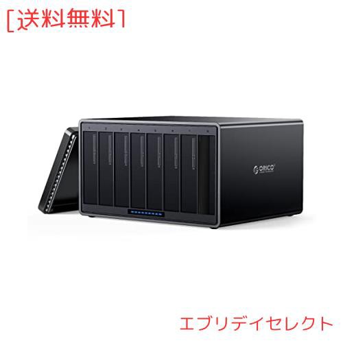 ORICO 3.5インチ HDDケース USB3.0接続 ドライブケース 磁気吸着式 8台対応 SATA 3.0対応 最大128TBまで 5Gbps高速 ハードディスクケース