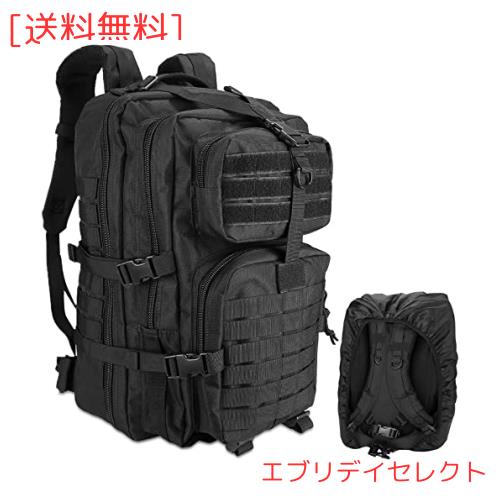 [ProCase] バックパック, 48L 大容量リュックサック MOLLEシステム レインカバー 多機能 3~5日間のアウトドアに対応 ？ブラック