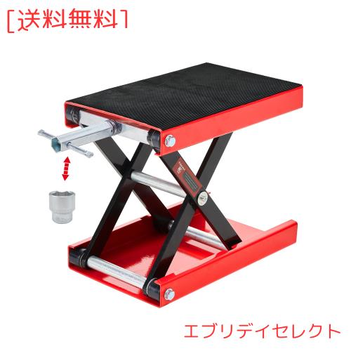 Donext ジャッキ バイクジャッキ バイクリフト モーターサイクルジャッキ 耐荷重500kg ゴムマット付き ソケット付き ハンドル付き バイク