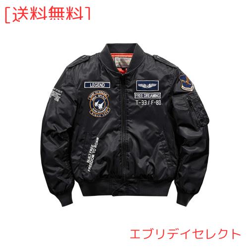 ＳｅｍｉＡｕｇｕｓｔ（セミオーガスト） ジャケット メンズ MA-1 フライトジャケット 中綿 ジャンパー 刺繍 ワッペン ミリタリージャケ