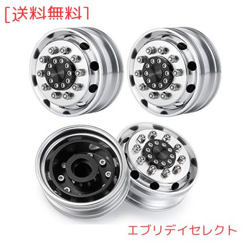 ラジコン カー 1 14インターナル ビードロックホイール リア Internal Beadlock Wheels Hub For タミヤCC01に RC Crawler (4個)