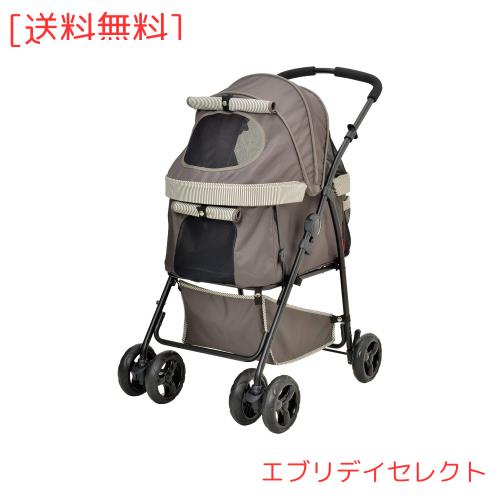 ジェックス わんわん手押し車 多頭用DXplus 広々提げ篭 最高限度4頭まで相応う愛玩動物用手押し車 縞模様緑であること 犬用