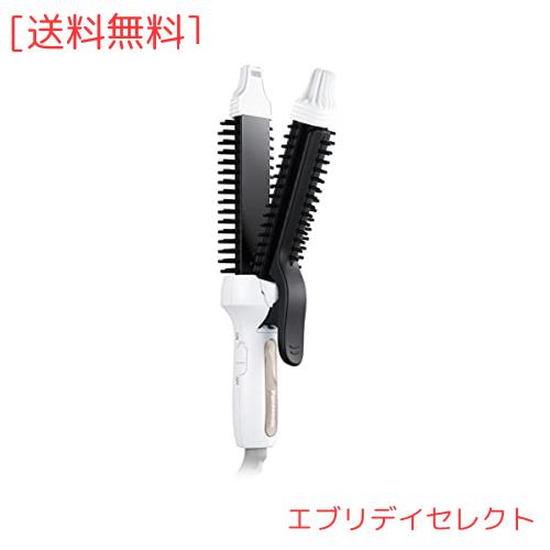 パナソニック トルマリン ブラシアイロン コンパクト カール ストレート 2way 26mm 白 EH-HV41-W