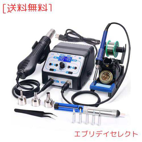 YIHUA 938BD+I はんだこて ホットエア 2 in 1 リワークステーション 温度制御型 温度安定（PID温度補正） アジャストモード 待機モード の通販は