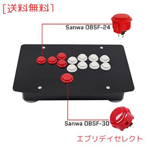 FightBox RAC-J502B-SWすべてのボタンファイトスティックコントローラーLEVERLESS スタイルアーケードジョイスティックPC用  三和 OBSF-24の通販はau PAY マーケット - エブリデイセレクト - パソコン・PC周辺機器