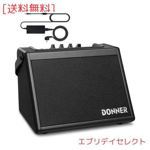 Donner アンプ 電子ドラム キーボード用 20W 外部 スピーカー 小型 ミニ ワイヤレス ブラック 日本語取扱説明書 DDA-20