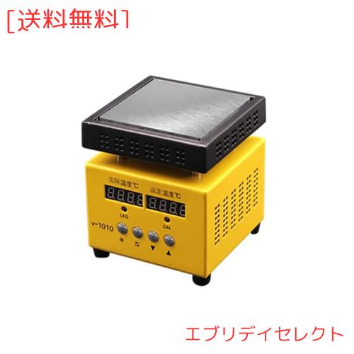 Hanchen ホットプレート 10*10cm 工業用ホットヒーター タイマー付 恒温加熱台 予熱ステーション 室温〜400℃デジタル温度コントローラー