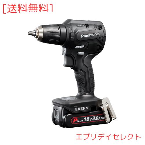 パナソニック 充電ドリルドライバー 18V 3.0Ah電池パック×2個/充電器/収納ケース付 EXENA デュアル (14.4V/18V対応)+BRAIN 電子クラッチ