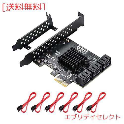 MZHOU PCI Express SATA3.0 増設ボード 6ポートSATAカード 6Gbps