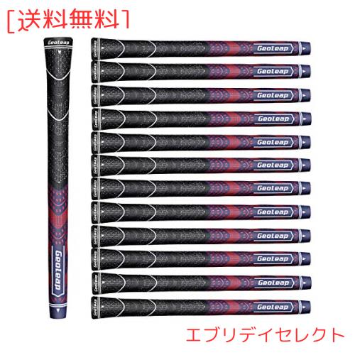 Geoleap 13本 コードゴムゴルフグリップセット、ハイブリッドゴルフクラブグリップ、スタンダード/ミディアム、10色オプション (紺色, ミの通販は
