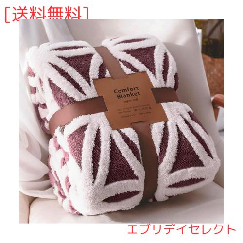 sledar(スレダー) 毛布 掛け毛布 クイーン 発熱二枚合わせ パイル シープ調 ふわふわ 丸洗いOK 抗菌防臭 防ダニ加工 北欧風 プレゼント