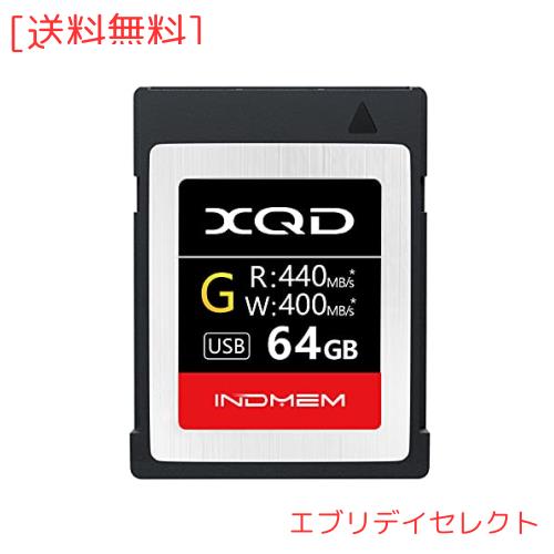 INDMEM XQDメモリーカード 64GB 書き込み速度400MB/s 読み出し速度440MB/sの通販は