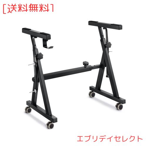 Donner 電子キーボード ピアノ Z型 スタンド 高さ60-85cm調節可能 スイベルキャスター付き 54/61/73/76/88？電子ピアノに対応 舞台 スタジ