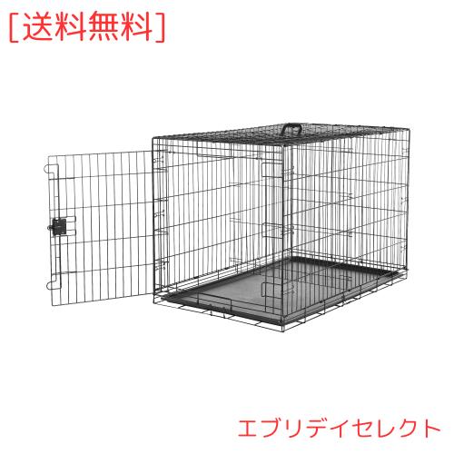Amazonベーシック 犬 ペットケージ 折りたたみ可能 トレー付き