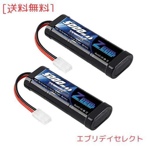 ゼエエ Zeee 7.2V 5000mAh NiMH TAMIYAプラグ付き 2パック ニッケル水素大容量バッテリー ラジコン製品バッテリー RCカー用 RCボート用 6,241円