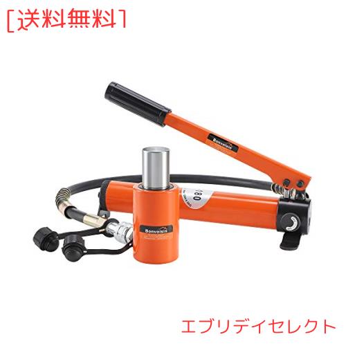 Bonvoisin 油圧ジャッキ ボトルジャッキ 小型 揚力10t 軽量 建築 機械 災害救援 狭い場所 日本語取扱説明書付き (10Tジャッキ+CP-180)の通販は 16,114円