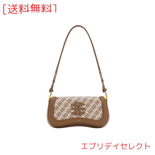 [JW PEI] Joyバッグ レディース小型ショルダーバッグ 調節可能ストラップ ミニクロスボディバッグ 90年代風バッグ (花柄ブラウン)の通販は