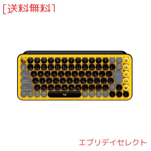 Logicool(ロジクール) POP KEYS K730YL メカニカル ワイヤレス キーボード イエロー 日本語配列 メカニカルキーボード ワイヤレスキーボ