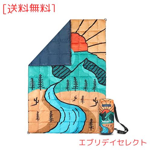 4Monster ダウン ブランケット マルチブランケット 防寒 アウトドア キャンプ 旅行 軽量 防水 防風 コンパクト ひざ掛け 肩掛け 掛け布団