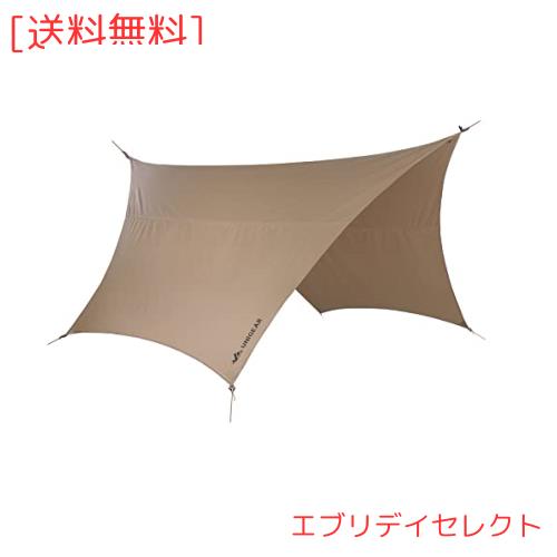 Unigear ヘキサタープ tcタープ ポリコットン 5m延長ベルト付き 3.2ｍｘ2.9ｍ テントとの取り組み可能 焚き火 タープ 遮光 遮熱 難燃 軽