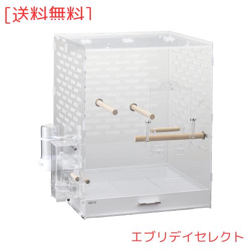 ジェックス コトリウム460-II 46.5×44.5×58.2cm とまり木・エサ入れ・水入れ付
