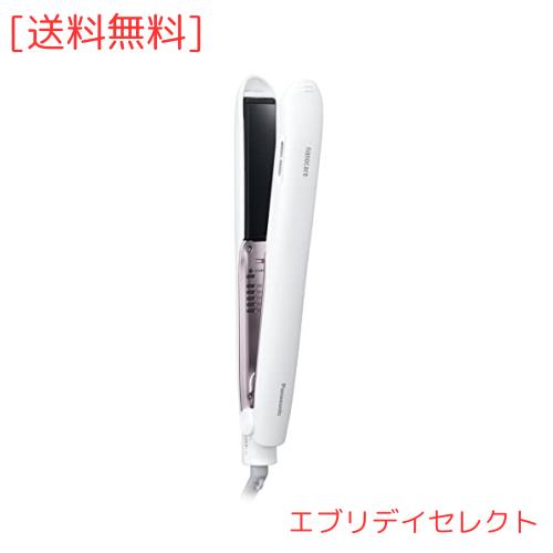 パナソニック ヘアーアイロン ストレート用 ナノケア スムースグロスコーティング 海外対応 白 EH-HS9J-W