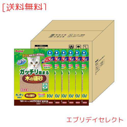 ペティオ (Petio) ガッチリ固まる木の猫砂 10L×6個 ケース販売の通販は