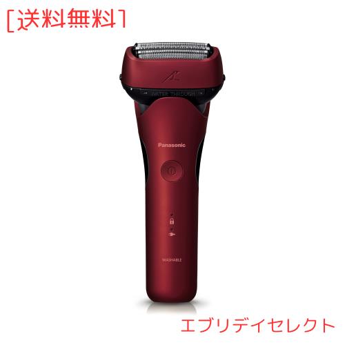 パナソニック メンズシェーバー ラムダッシュ 3枚刃 赤 充電中でも剃れる ES-LT4P-R
