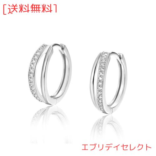 37.2°C ピアス レディースフープピアス リングピアス 18Kコーディングシルバー925ジルコニアピアス シルバーピアスオリジナル高級ギフトの通販は 5,657円