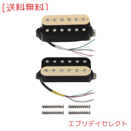 FLEOR アルニコ 5 ギター ピックアップ ゼブラ ネックとブリッジ ハムバッカー ピックアップ セットの通販は 5,685円