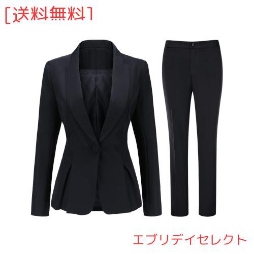 [ByFshow] レディース 洋服 スーツ セット ズボン レジャー スーツ スリム オフィススーツ 無地 春 夏 秋 パンツ セットアップ 2点セットの通販は