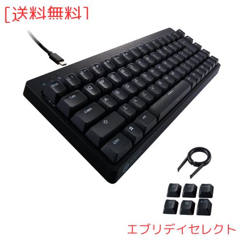 エレコム ゲーミングキーボード V-custom VK200S 有線 テンキーレス 65%サイズ メカニカル ネオクラッチキーキャップ 銀軸 スピードリニの通販は 6,207円