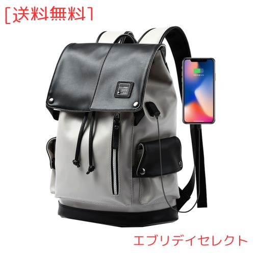 Lavancia] 大容量PU革リュック pc リュック リュック バックパック