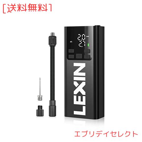 LEXIN 自転車 空気入れ 空気入れ 電動 5000mAh 空気入れ自転車 最大150PSI圧力 コンプレッサーロード バイク用 電動空気入れ バイク空気